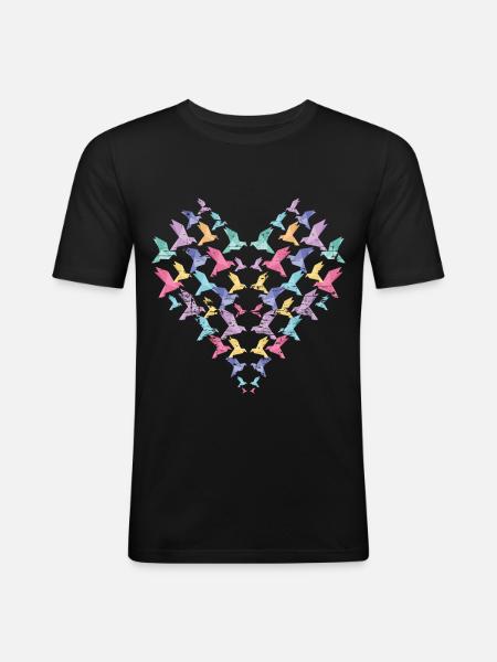 origami - Men's Slim Fit T-Shirt - black