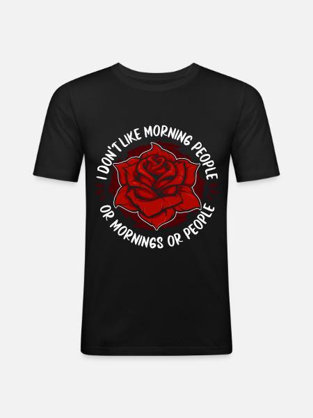 Rose Rosen Rosengewächs Garten Gärtner - Männer Slim Fit T-Shirt - Schwarz