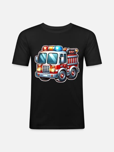 Fire brigade - Men's Slim Fit T-Shirt - black