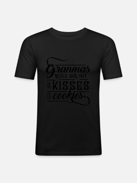 Oma - Männer Slim Fit T-Shirt - Schwarz