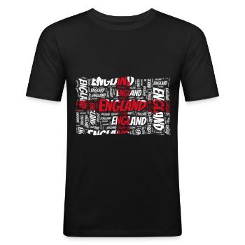 England - Men's Slim Fit T-Shirt - black - Front - Nik (191cm)