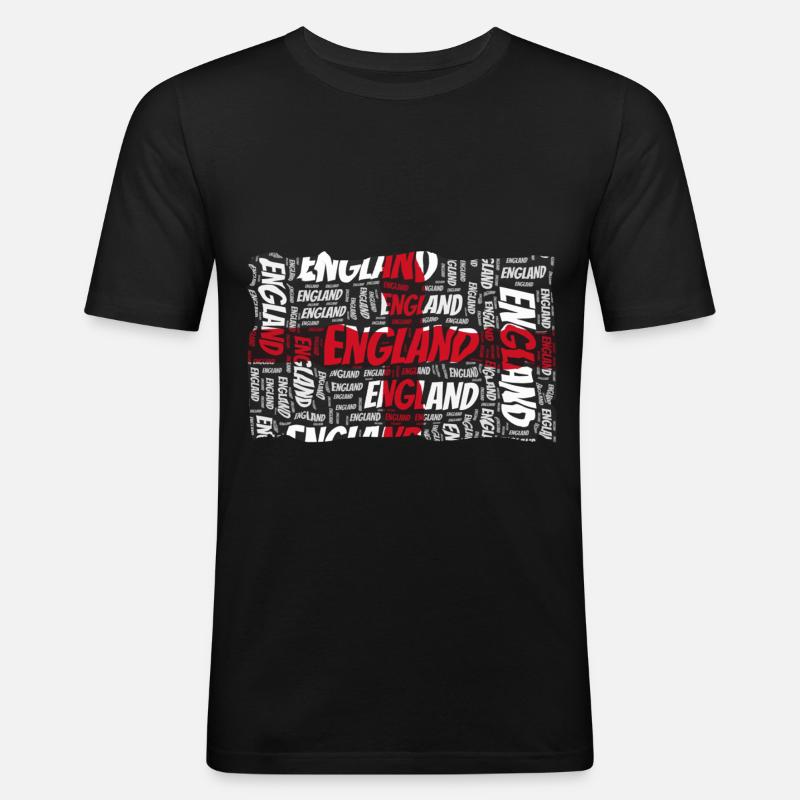 England - Männer Slim Fit T-Shirt - Schwarz