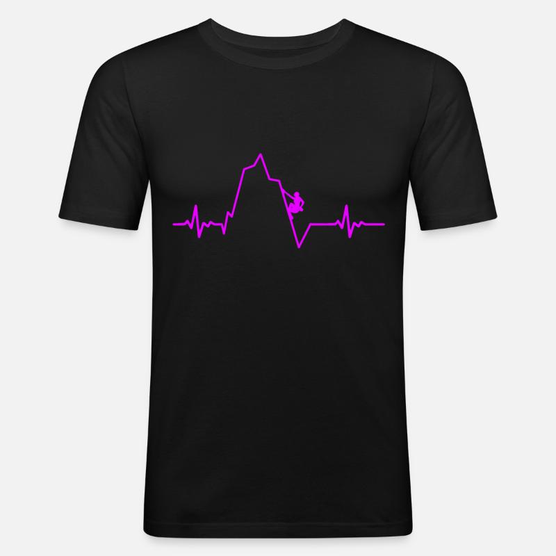 Klettern Kletterer - Männer Slim Fit T-Shirt - Schwarz