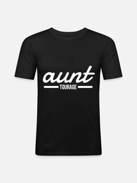 Aunt Tourage - Men's Slim Fit T-Shirt - black