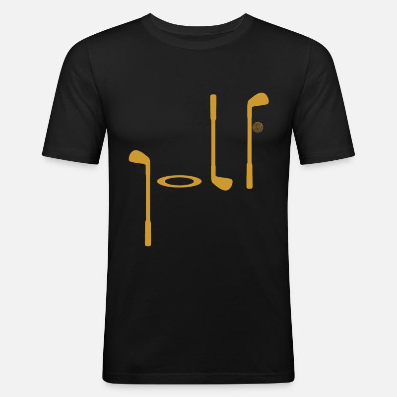 Golf. - Männer Slim Fit T-Shirt - Schwarz