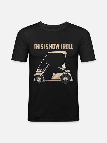 Golf Golfer - Männer Slim Fit T-Shirt - Schwarz