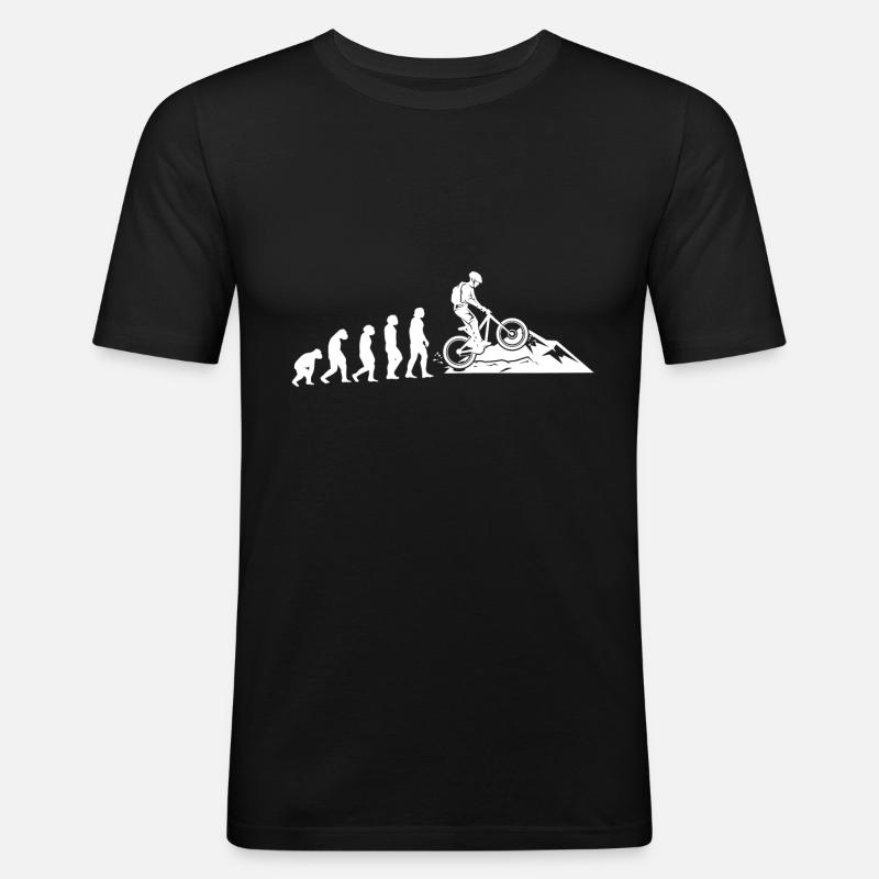 MTB Evolution mountain bike - Men's Slim Fit T-Shirt - black