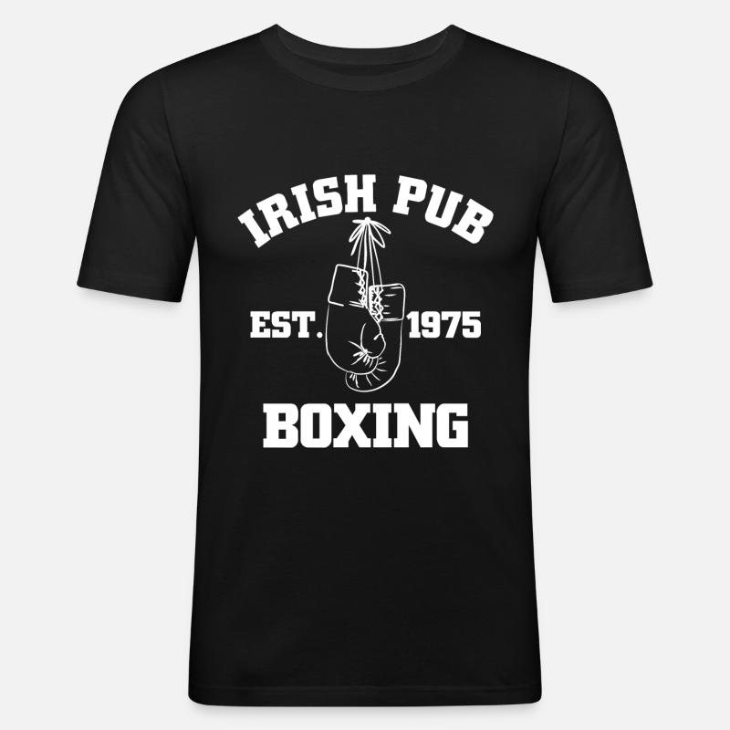 Irish Pub - Männer Slim Fit T-Shirt - Schwarz