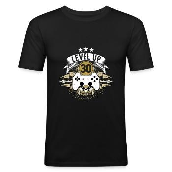 Finally 30 years old! - Men's Slim Fit T-Shirt - black - Front - Nik (191cm)
