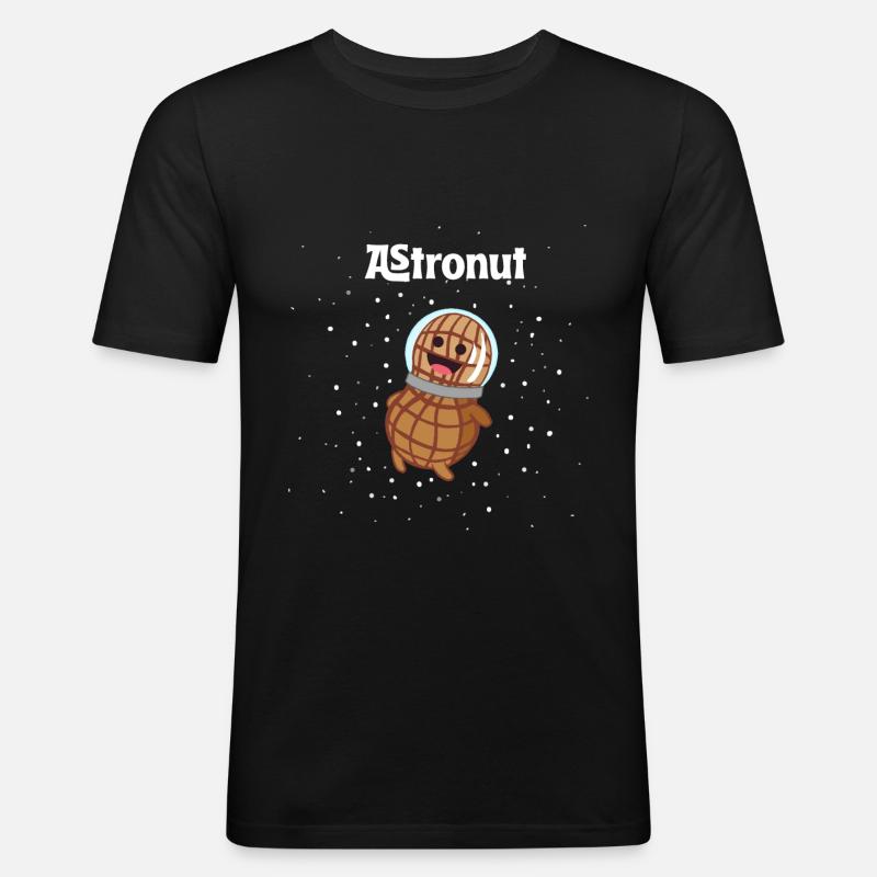 ASTRONUT - Männer Slim Fit T-Shirt - Schwarz