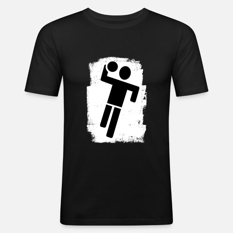 Handball - Männer Slim Fit T-Shirt - Schwarz