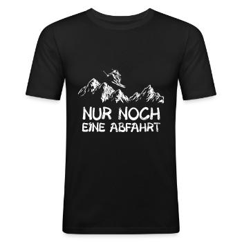 Skifahrer Skifahren Wintersportler Skiurlaub - Männer Slim Fit T-Shirt - Schwarz - Vorne - Nik (191cm)
