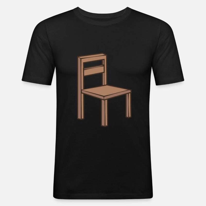 Stuhl Geschenkidee Sitzen Geschenk Möbel - Männer Slim Fit T-Shirt - Schwarz