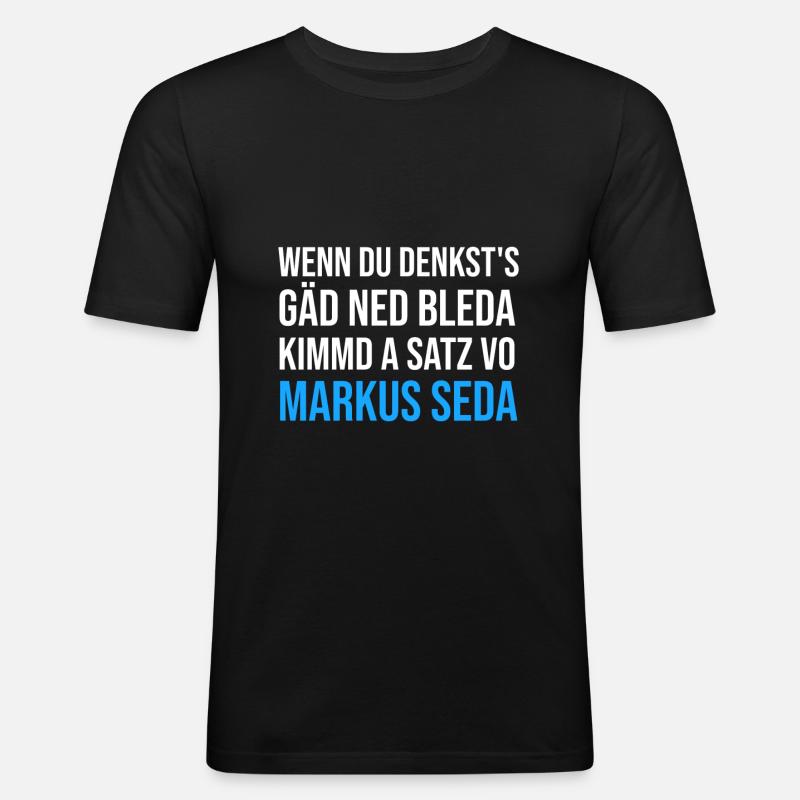 Markus Söder - Männer Slim Fit T-Shirt - Schwarz