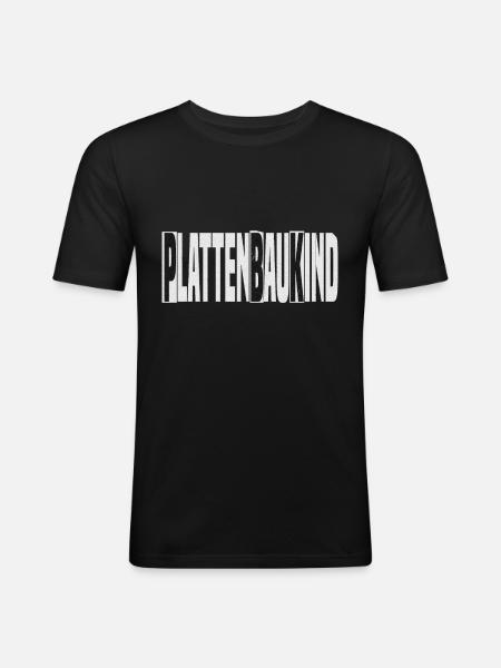 plattenbaukind - Männer Slim Fit T-Shirt - Schwarz