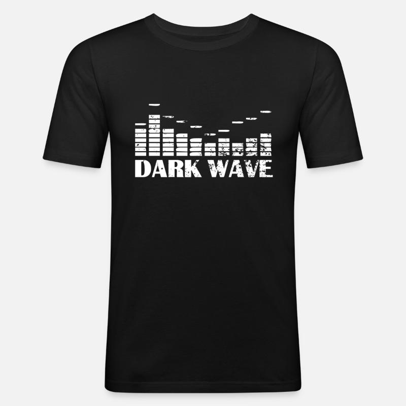 dark wave - Männer Slim Fit T-Shirt - Schwarz