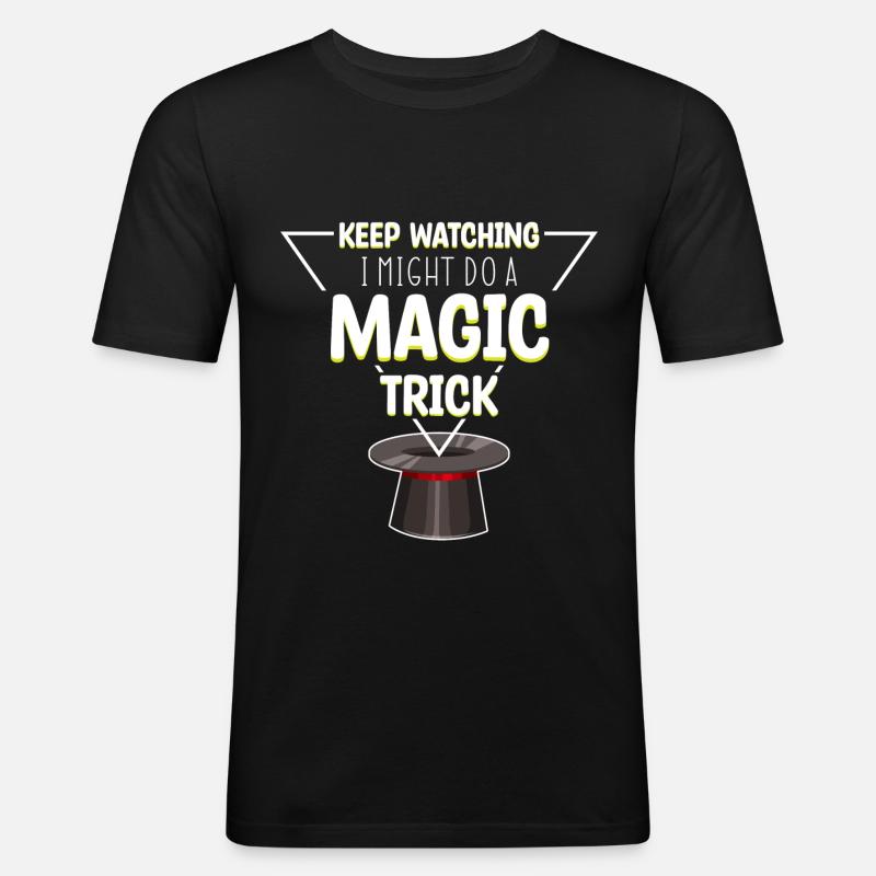 Magic Magic Magic Hat - Men's Slim Fit T-Shirt - black