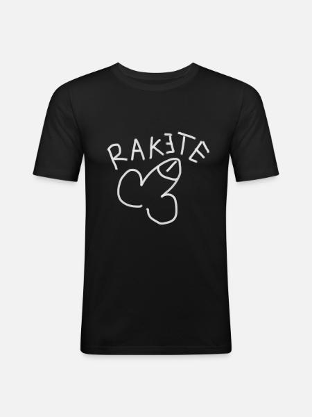 Penis Pimmel Rakete Pullermann - Männer Slim Fit T-Shirt - Schwarz