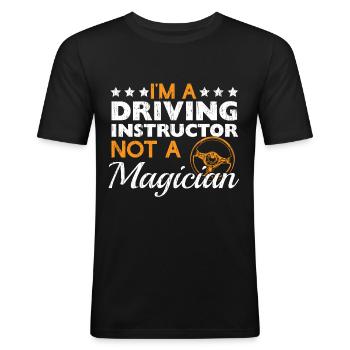 Driving school teacher gift - Fahrschuhle - Men's Slim Fit T-Shirt - black - Front - Nik (191cm)
