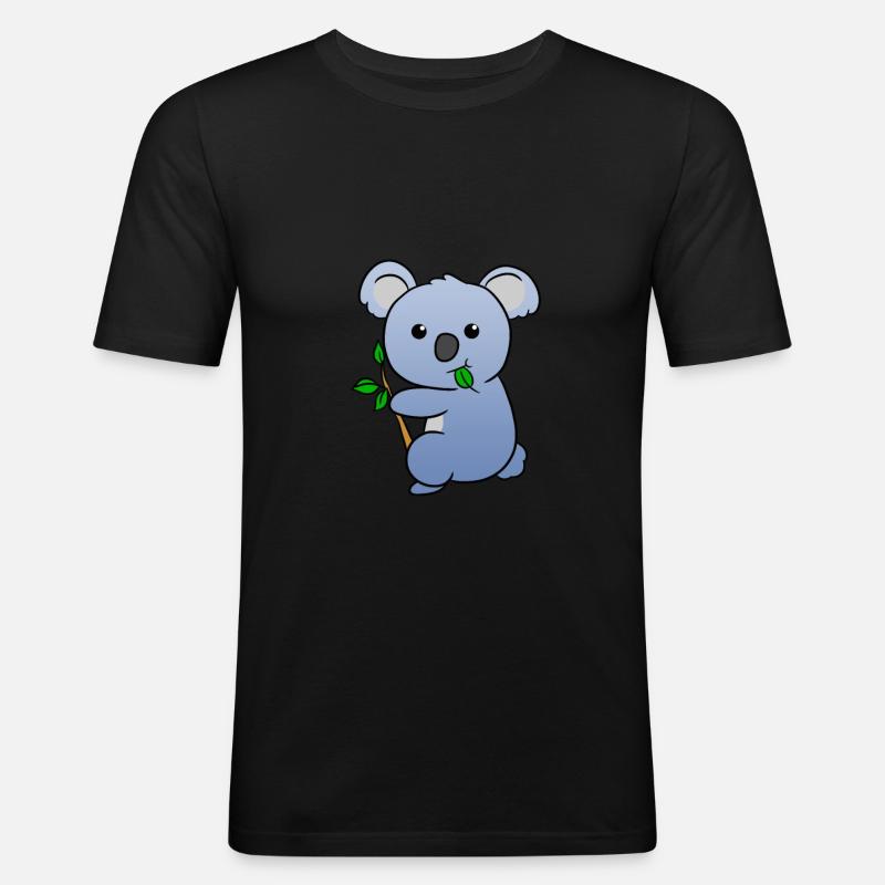 Koala - Männer Slim Fit T-Shirt - Schwarz