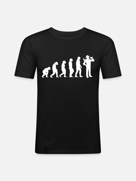 Evolution Gärtner - Männer Slim Fit T-Shirt - Schwarz