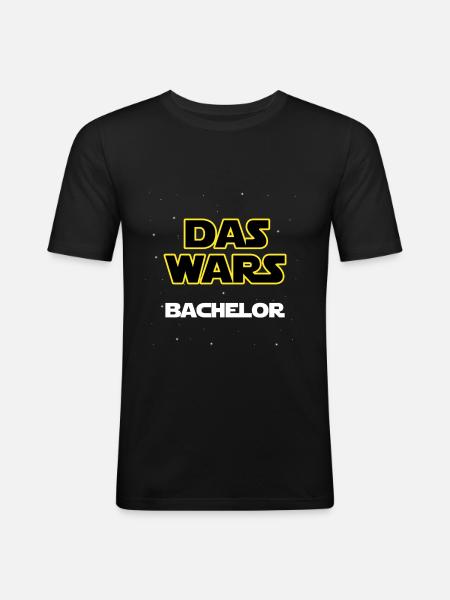Das wars - Bachelor - Männer Slim Fit T-Shirt - Schwarz