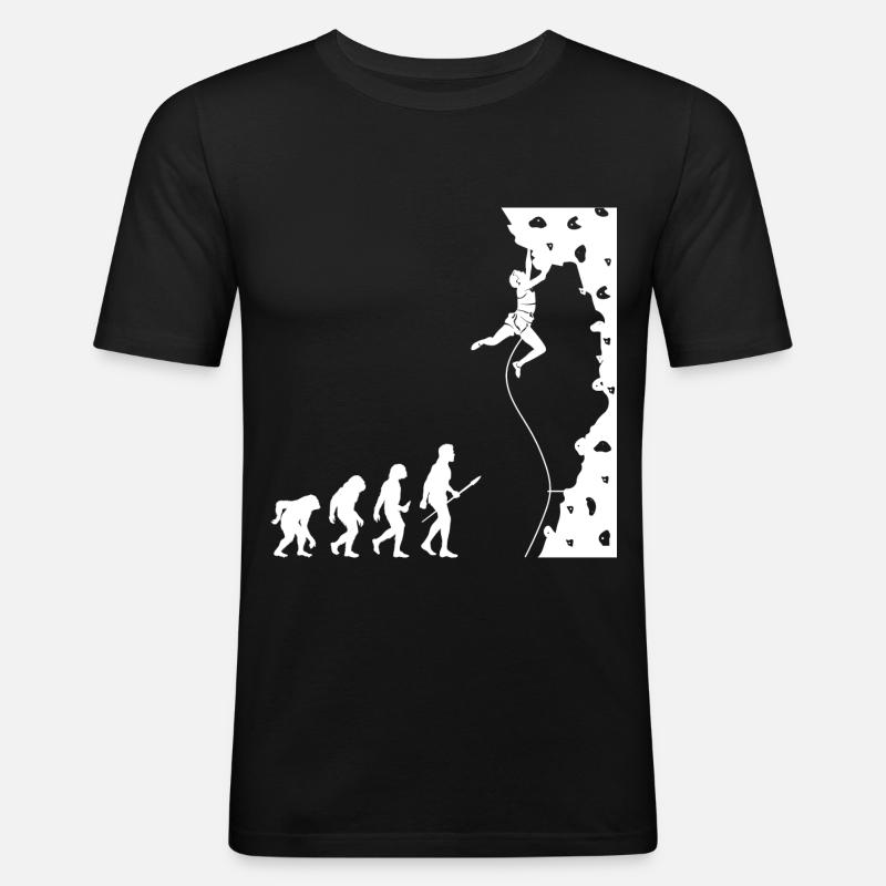 Kletterer Evolution Bouldering Climber - Men's Slim Fit T-Shirt - black
