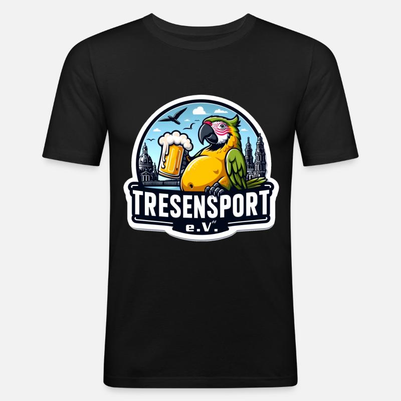 Tresensport e.V. - Männer Slim Fit T-Shirt - Schwarz