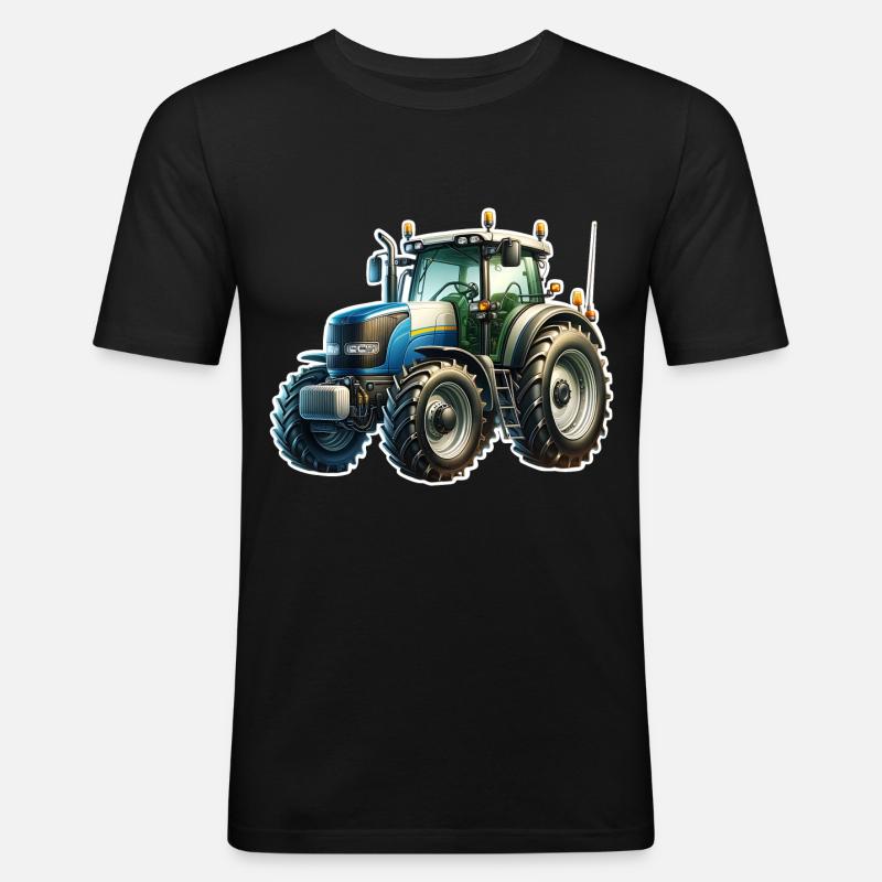 Traktor - Männer Slim Fit T-Shirt - Schwarz