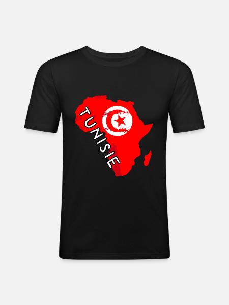 Tunesien Afrika - Männer Slim Fit T-Shirt - Schwarz