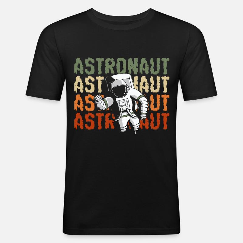 Space Shuttle Rocket - Men's Slim Fit T-Shirt - black