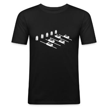 Musik – Shirt Mischpult DJ Geschenk - Männer Slim Fit T-Shirt - Schwarz - Vorne - Nik (191cm)