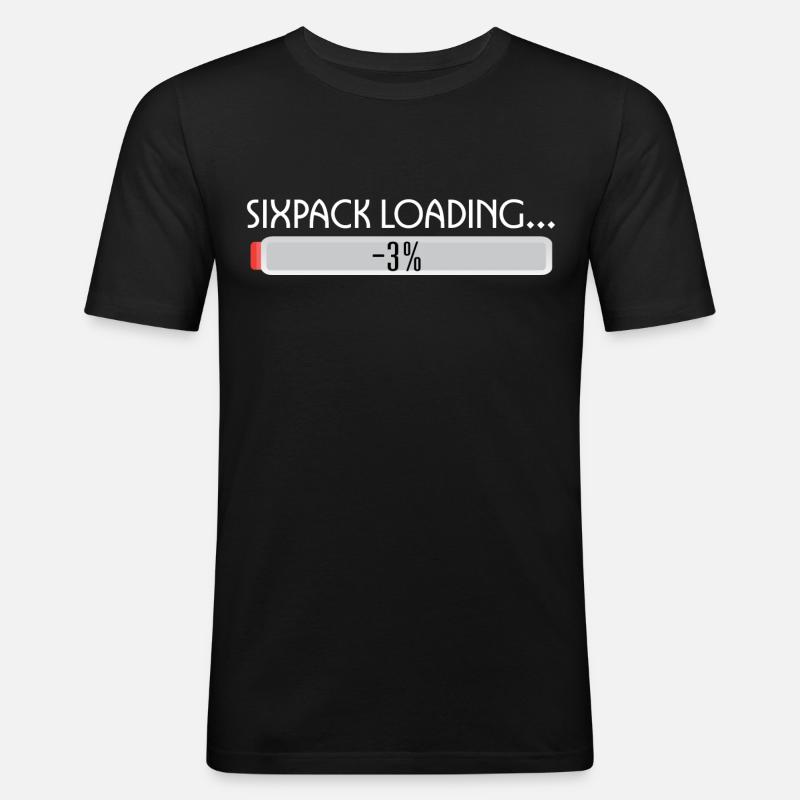 SIXPACK LOADING-2 - Men's Slim Fit T-Shirt - black