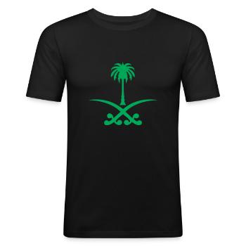 Saudi Arabia - Men's Slim Fit T-Shirt - black - Front - Nik (191cm)