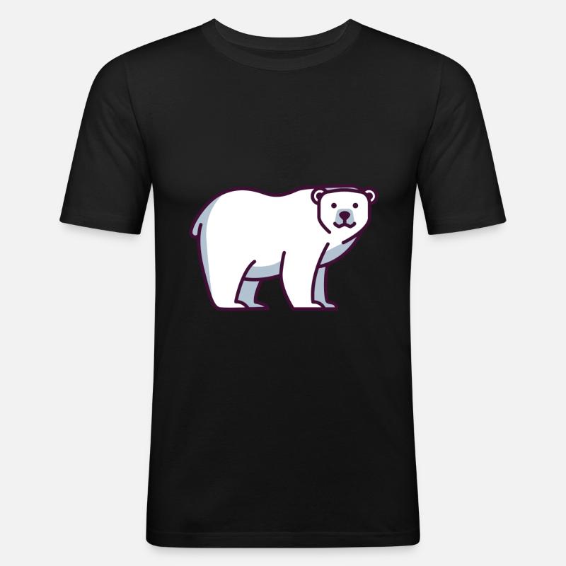 Eisbär - Männer Slim Fit T-Shirt - Schwarz
