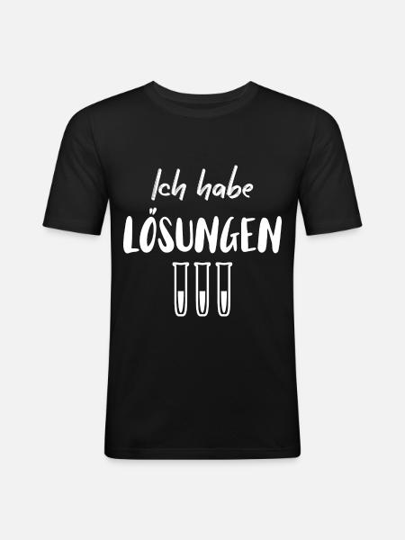 Chemiker - Männer Slim Fit T-Shirt - Schwarz