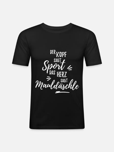Mulets cadeau souabe Mulet - T-shirt près du corps Homme - noir