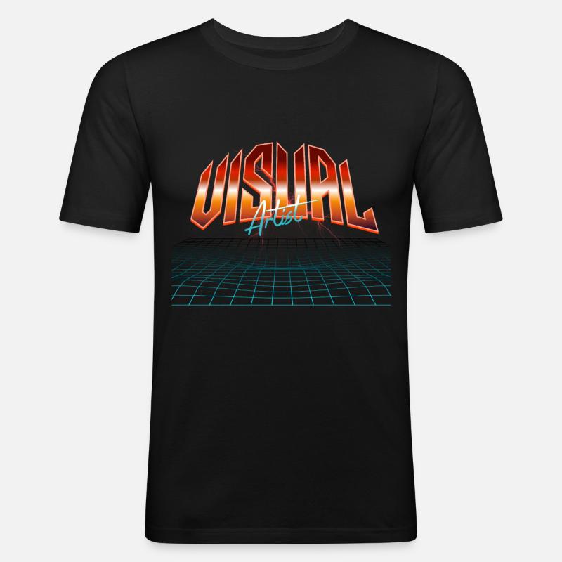 Visual Artist - Männer Slim Fit T-Shirt - Schwarz