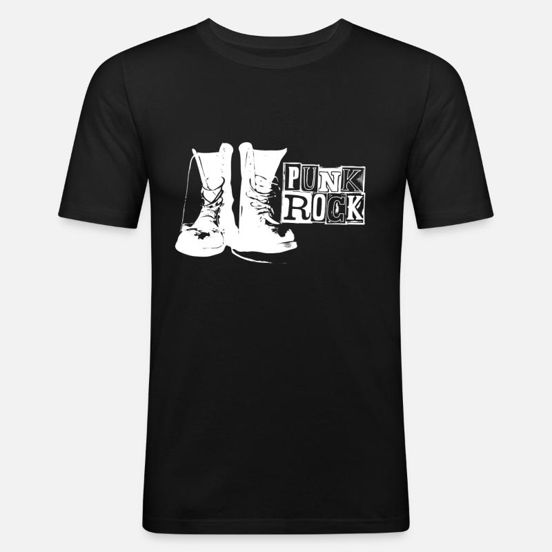 PunkRock - Männer Slim Fit T-Shirt - Schwarz