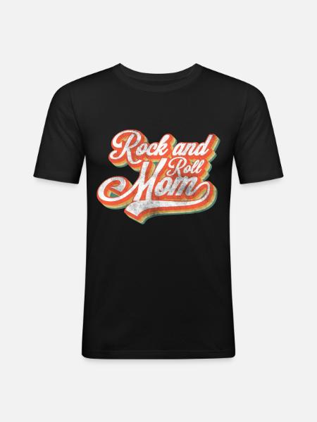Rock and roll mor - Herre Slim Fit T-Shirt - sort