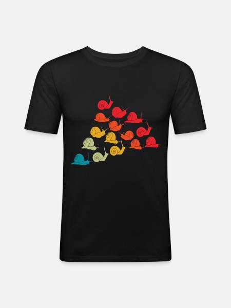 Snail lovers Types of snails owners - Men's Slim Fit T-Shirt - black