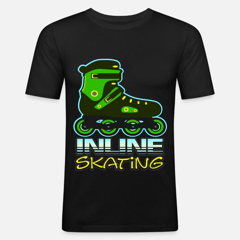 Inline skating - Men's Slim Fit T-Shirt - black