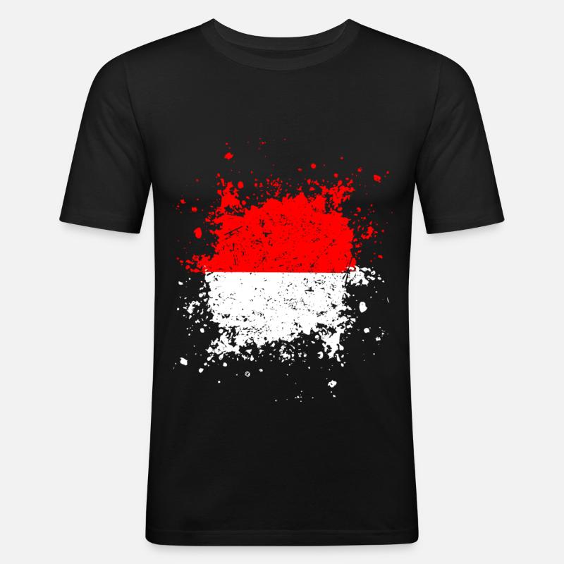 Monaco - Männer Slim Fit T-Shirt - Schwarz