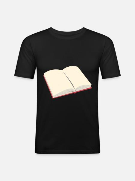 Open book - Men's Slim Fit T-Shirt - black
