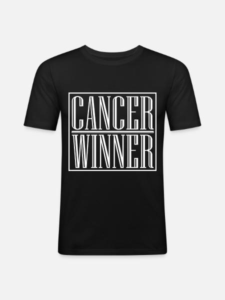 Cancer Winner Awareness Month - Men's Slim Fit T-Shirt - black