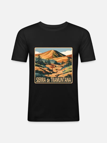 Sierra de Tramuntana - Men's Slim Fit T-Shirt - black