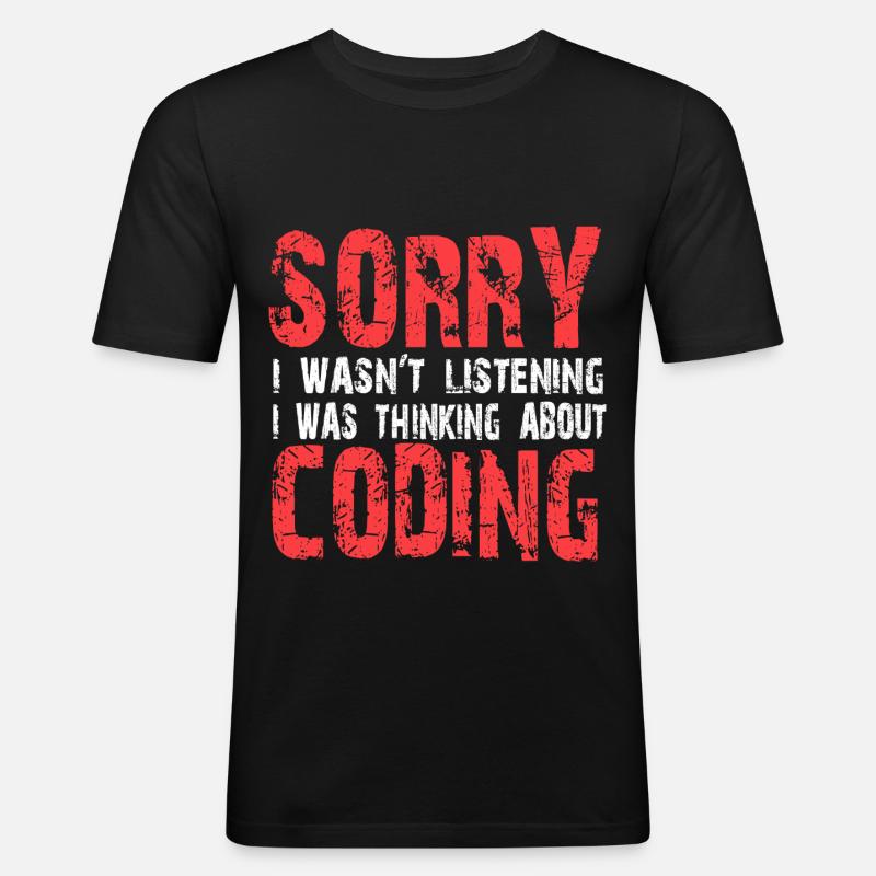 Coding - Men's Slim Fit T-Shirt - black