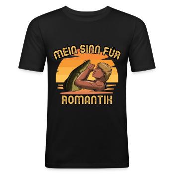 Wels Waller Angeln - Männer Slim Fit T-Shirt - Schwarz - Vorne - Nik (191cm)