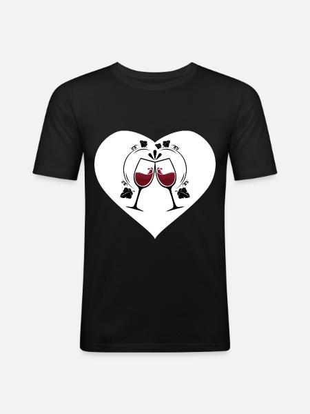 Vignerons Vignerons - T-shirt près du corps Homme - noir