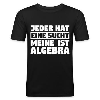 Mathematik Mathe Rechnen Algebra - Männer Slim Fit T-Shirt - Schwarz - Vorne - Nik (191cm)